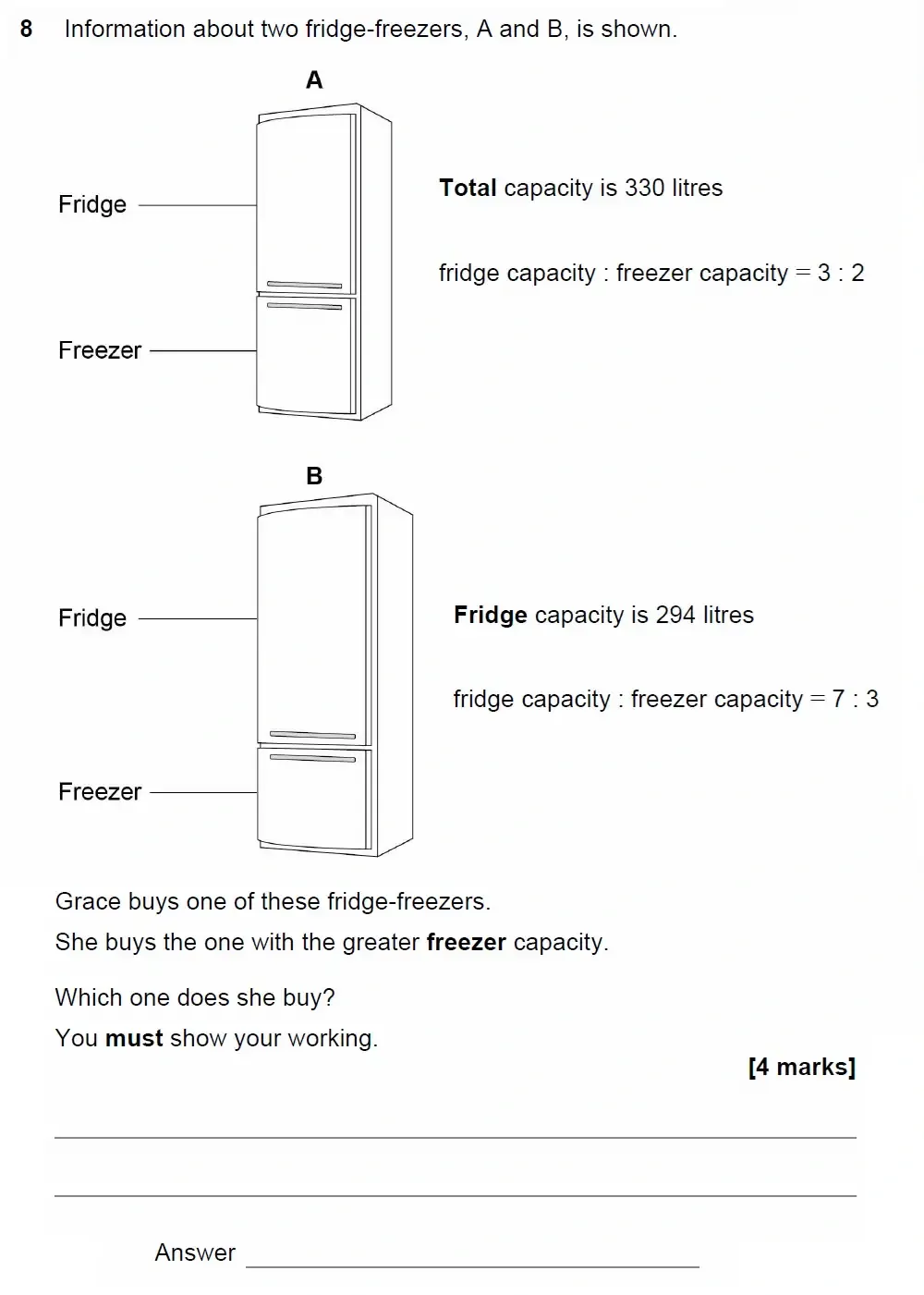 Question 08 - GCSE AQA Higher Maths Past Paper 3 (Calculator) - June 2022