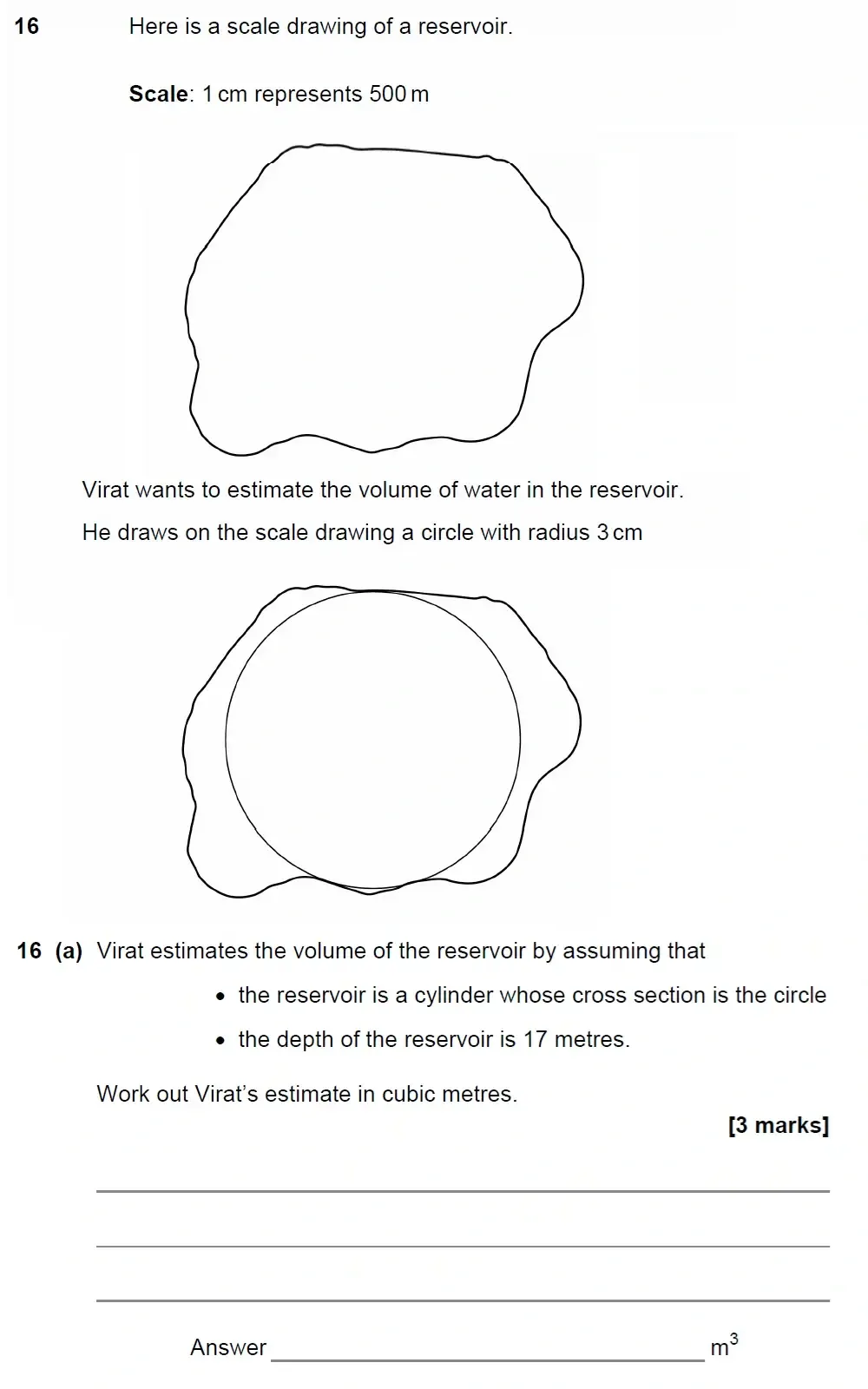 Question 16(a) - GCSE AQA Higher Maths Past Paper 3 (Calculator) - June 2022
