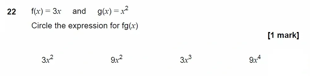 Question 22 - GCSE AQA Higher Maths Past Paper 3 (Calculator) - June 2022