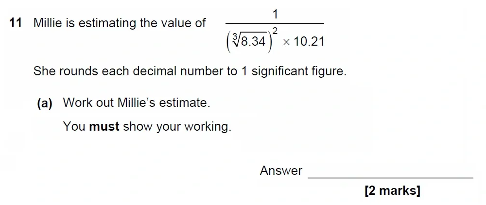 Question 11(a) - GCSE AQA Higher Maths Past Paper 3 (Calculator) - June 2023