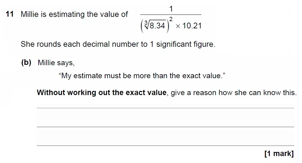 Question 11(b) - GCSE AQA Higher Maths Past Paper 3 (Calculator) - June 2023