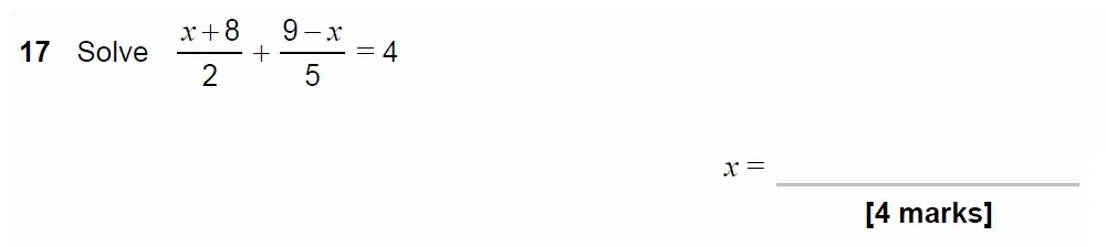 Question 17 - GCSE AQA Higher Maths Past Paper 3 (Calculator) - June 2023