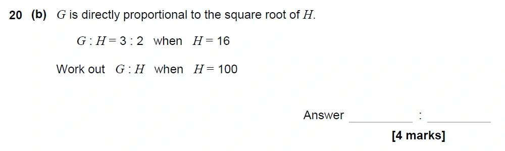 Question 20(b) - GCSE AQA Higher Maths Past Paper 3 (Calculator) - June 2023