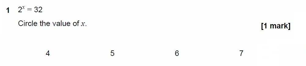 Question 01 - GCSE AQA Higher Maths Past Paper 3 (Calculator) - November 2022