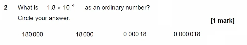 Question 02 - GCSE AQA Higher Maths Past Paper 3 (Calculator) - November 2022