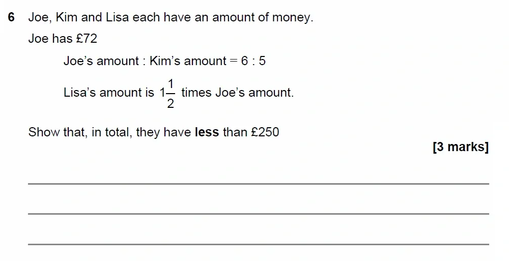 Question 06 - GCSE AQA Higher Maths Past Paper 3 (Calculator) - November 2022