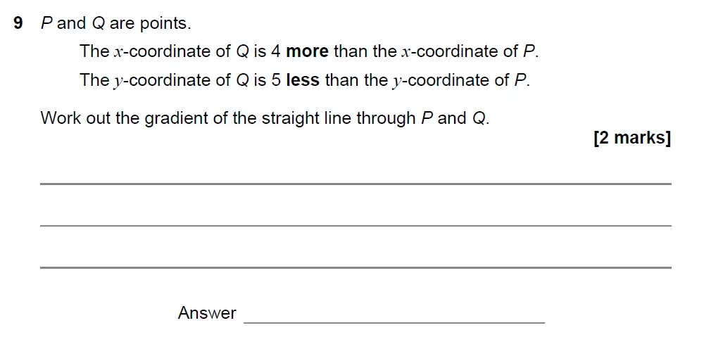 Question 09 - GCSE AQA Higher Maths Past Paper 3 (Calculator) - November 2022