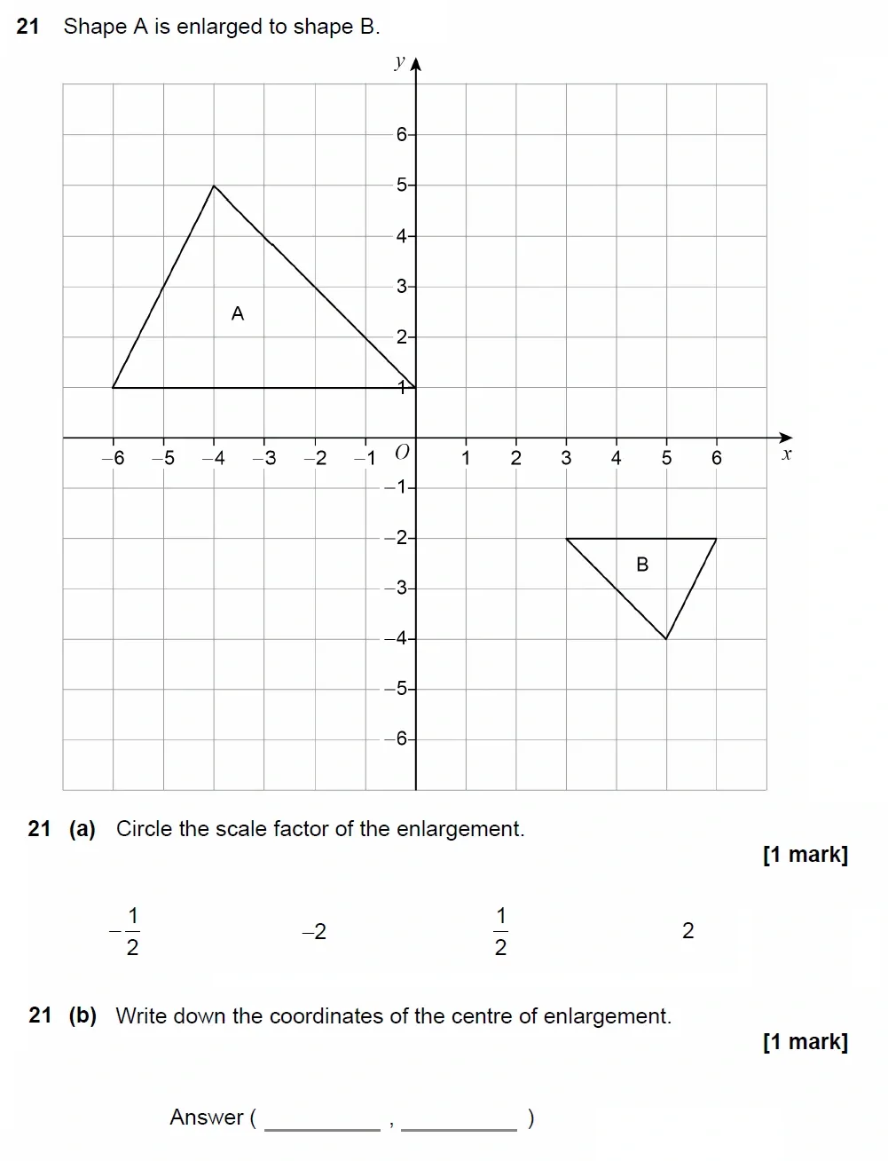 Question 21 - GCSE AQA Higher Maths Past Paper 3 (Calculator) - November 2022