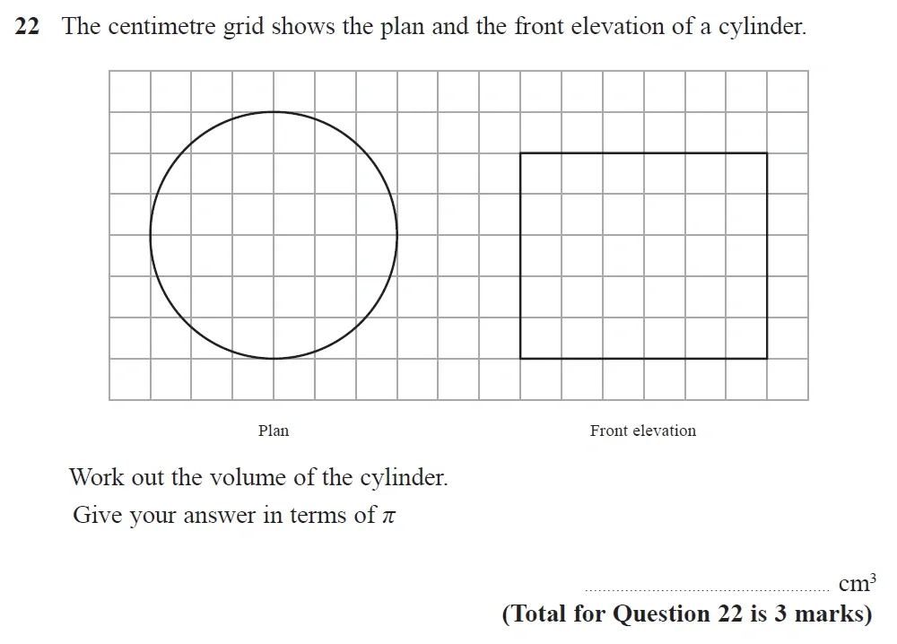 Question 22 - GCSE Edexcel Foundation Maths Past Paper 1 (Non-Calculator) - June 2022