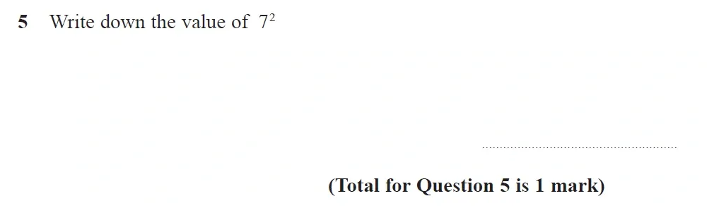 Question 05 - GCSE Edexcel Foundation Maths Past Paper 1 (Non-Calculator) - November 2021