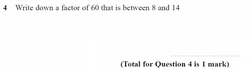 Question 04 - GCSE Edexcel Foundation Maths Past Paper 1 (Non-Calculator) - November 2022