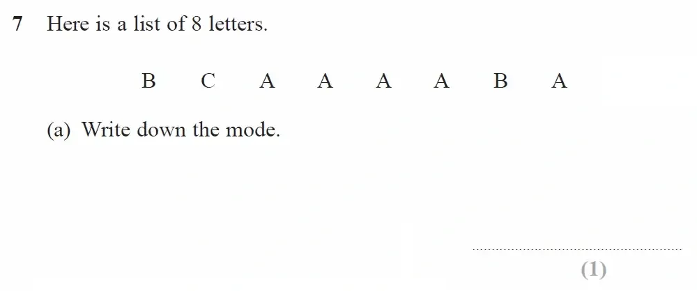 Question 07(a) - GCSE Edexcel Foundation Maths Past Paper 1 (Non-Calculator) - November 2022