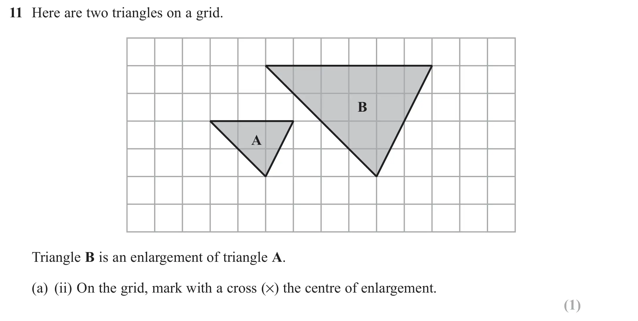 Question 11(a)(ii) - GCSE Edexcel Foundation Maths Past Paper 1 (Non-Calculator) - November 2022