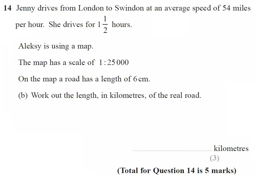 Question 14(b) - GCSE Edexcel Foundation Maths Past Paper 1 (Non-Calculator) - November 2022