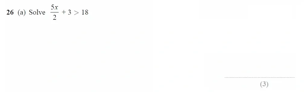 Question 26(a) - GCSE Edexcel Foundation Maths Past Paper 1 (Non-Calculator) - November 2022