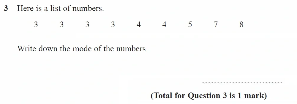 Question 03 - GCSE Edexcel Foundation Maths Past Paper 2 (Calculator) - June 2022