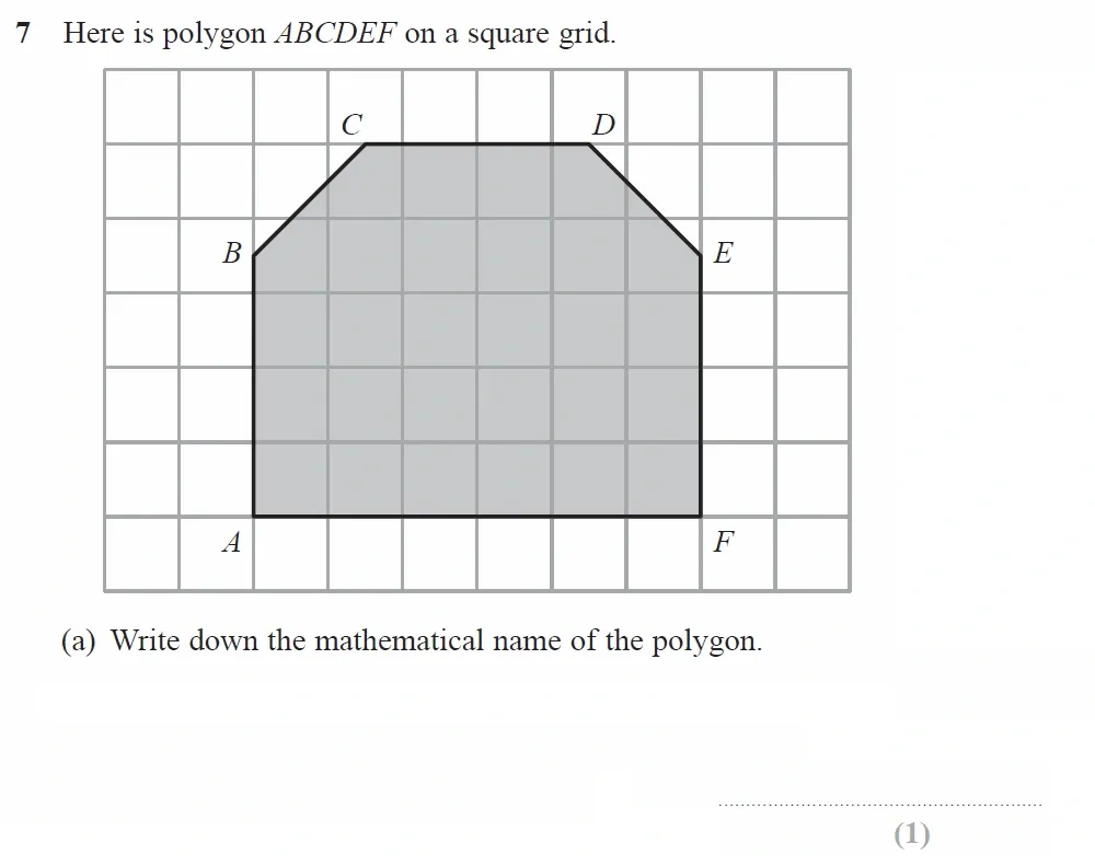 Question 07(a) - GCSE Edexcel Foundation Maths Past Paper 2 (Calculator) - June 2022