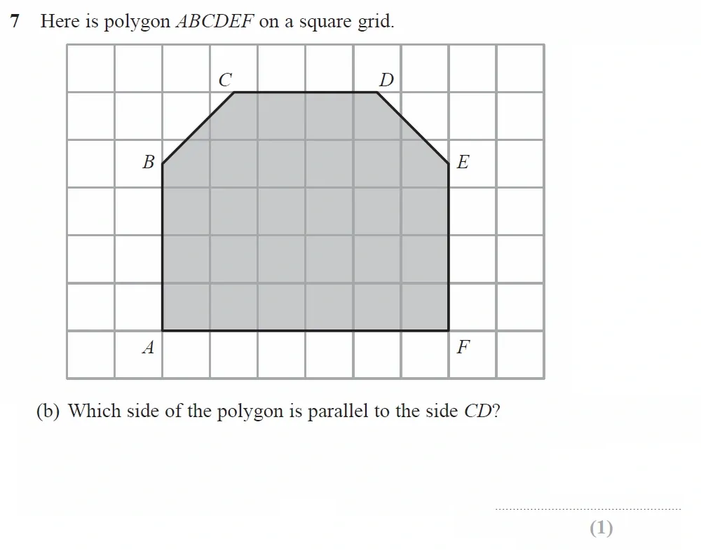 Question 07(b) - GCSE Edexcel Foundation Maths Past Paper 2 (Calculator) - June 2022