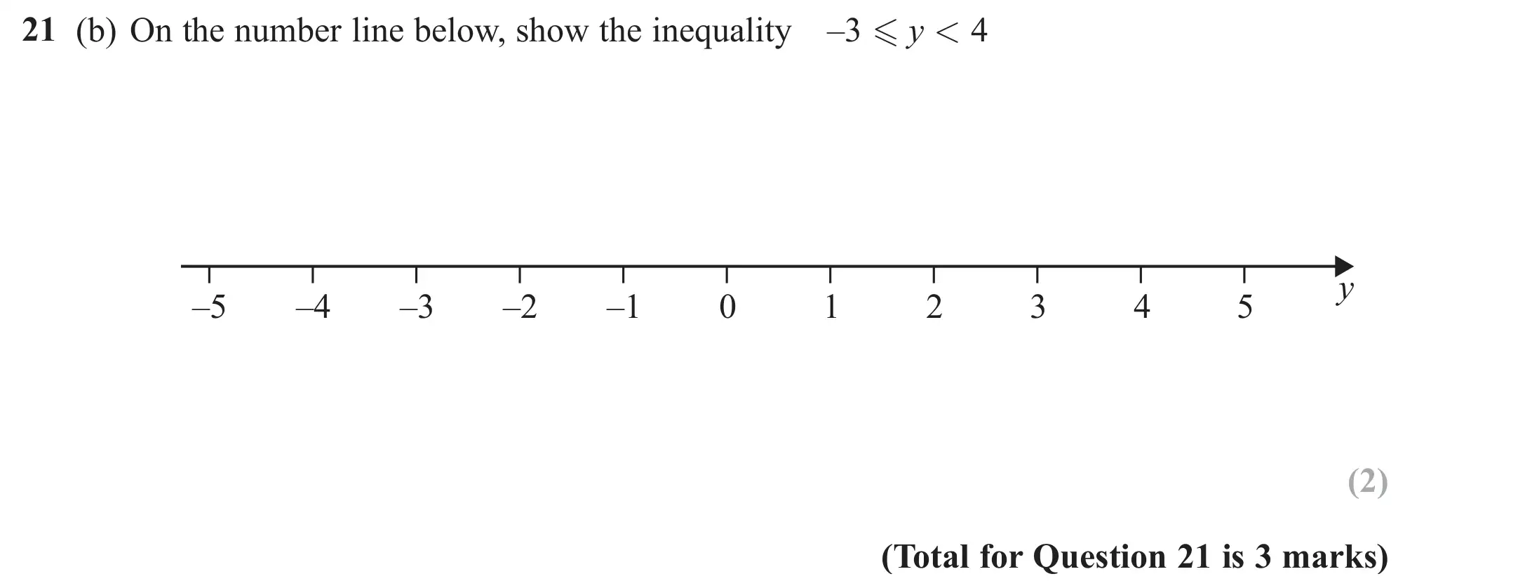 Question 21(b) - GCSE Edexcel Foundation Maths Past Paper 2 (Calculator) - November 2021