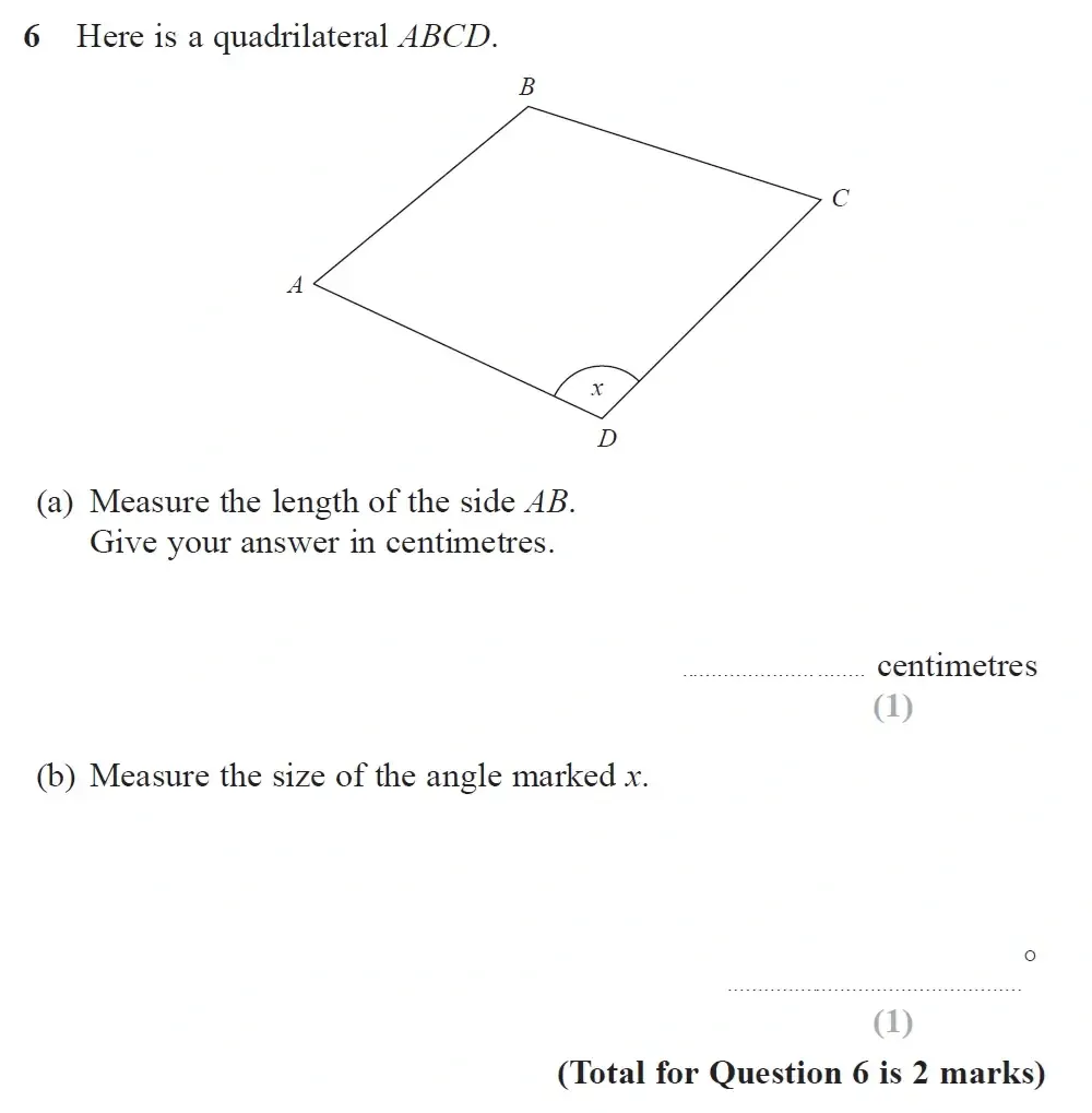 Question 06(a,b) - GCSE Edexcel Foundation Maths Past Paper 2 (Calculator) - November 2022