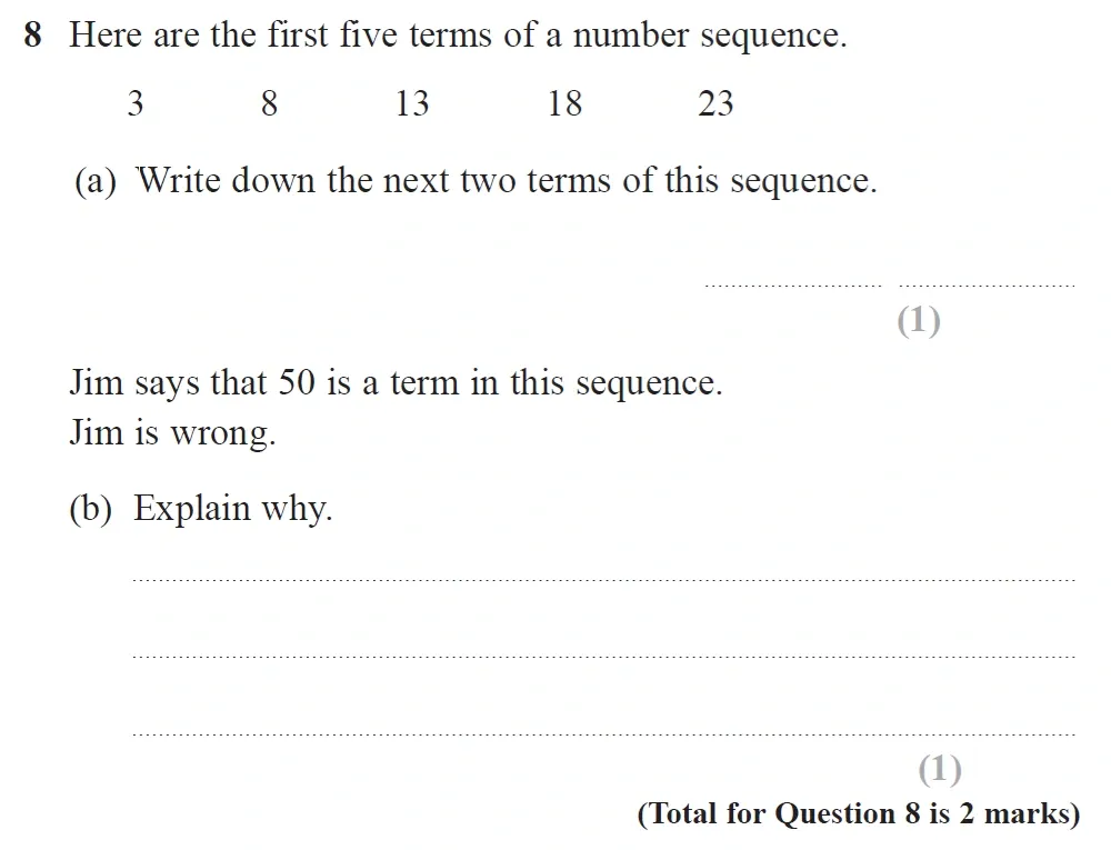 Question 08(a, b) - GCSE Edexcel Foundation Maths Past Paper 3 (Calculator) - June 2022