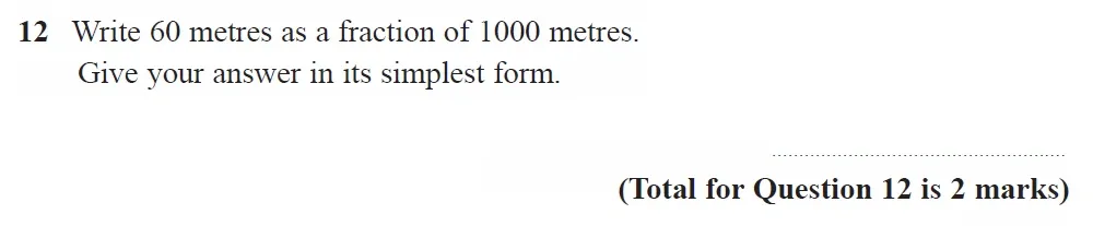 Question 12 - GCSE Edexcel Foundation Maths Past Paper 3 (Calculator) - June 2022