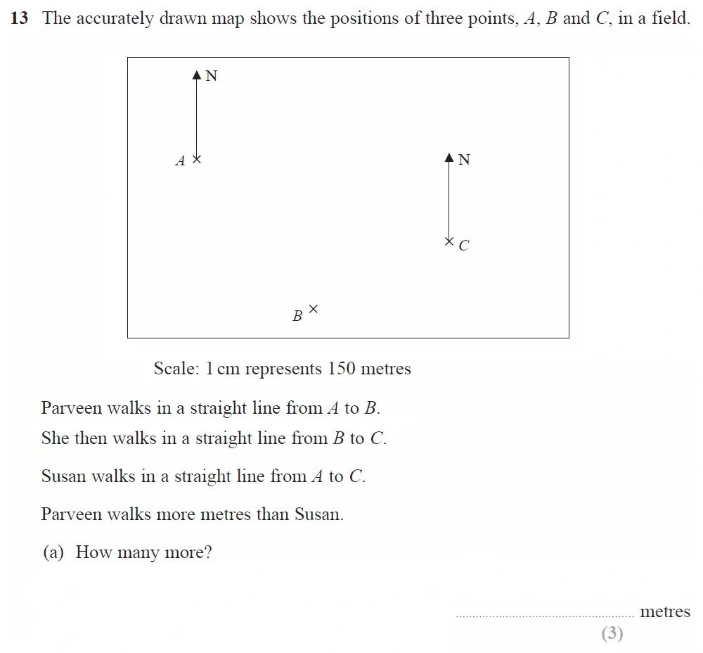 Question 13(a) - GCSE Edexcel Foundation Maths Past Paper 3 (Calculator) - June 2022