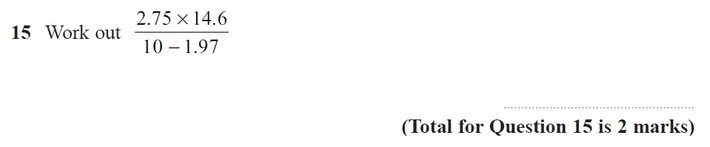 Question 15 - GCSE Edexcel Foundation Maths Past Paper 3 (Calculator) - June 2022