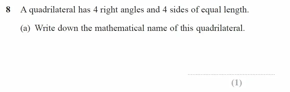 Question 08(a) - GCSE Edexcel Foundation Maths Past Paper 3 (Calculator) - June 2023