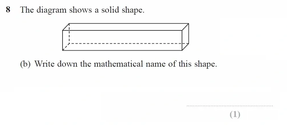 Question 08(b) - GCSE Edexcel Foundation Maths Past Paper 3 (Calculator) - June 2023