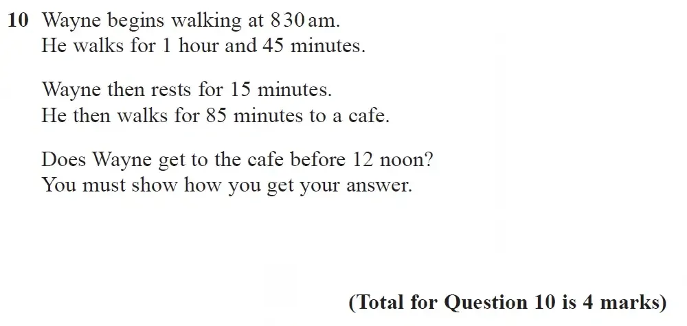 Question 10 - GCSE Edexcel Foundation Maths Past Paper 3 (Calculator) - June 2023