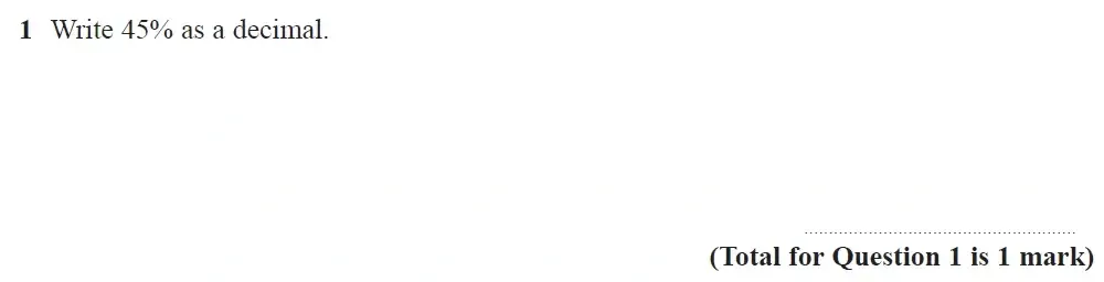 Question 01 - GCSE Edexcel Foundation Maths Past Paper 3 (Calculator) - November 2021