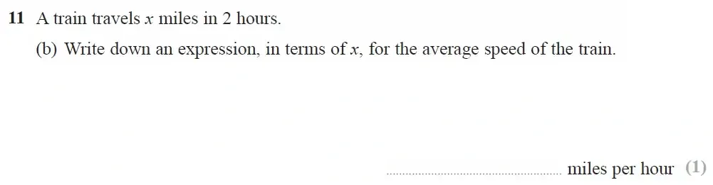 Question 11(b) - GCSE Edexcel Foundation Maths Past Paper 3 (Calculator) - November 2021