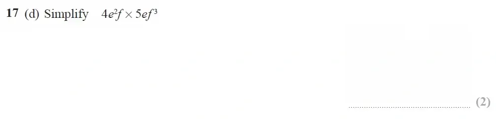 Question 17(d) - GCSE Edexcel Foundation Maths Past Paper 3 (Calculator) - November 2021