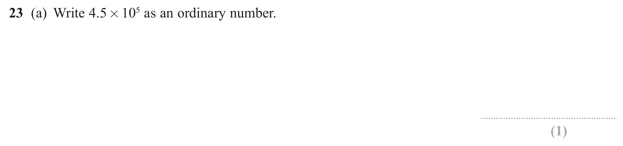 Question 23(a) - GCSE Edexcel Foundation Maths Past Paper 3 (Calculator) - November 2021