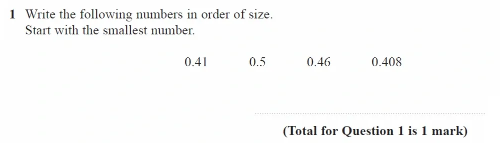 Question 01 - GCSE Edexcel Foundation Maths Past Paper 3 (Calculator) - November 2022