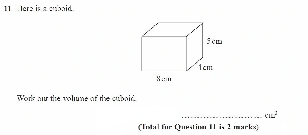 Question 11 - GCSE Edexcel Foundation Maths Past Paper 3 (Calculator) - November 2022