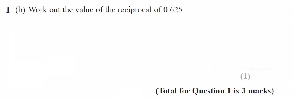 Question 01(b) - GCSE Edexcel Higher Maths Past Paper 2 (Calculator) - June 2023