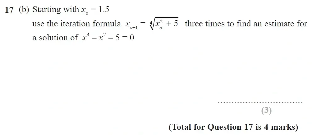 Question 17(b) - GCSE Edexcel Higher Maths Past Paper 2 (Calculator) - June 2023