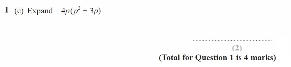 Question 01(c) - GCSE Edexcel Higher Maths Past Paper 3 (Calculator) - June 2023