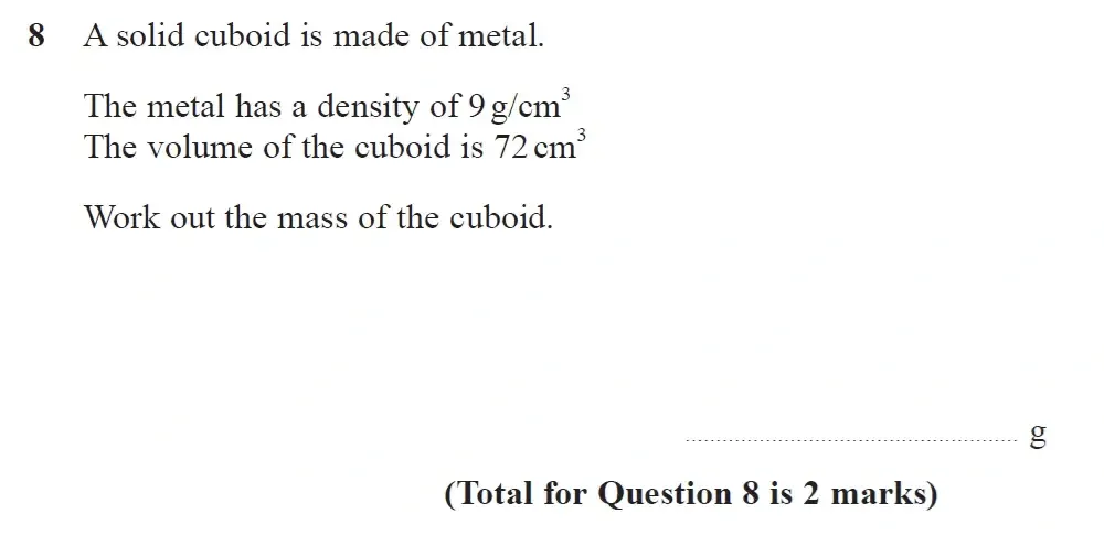 Question 08 - GCSE Edexcel Higher Maths Past Paper 3 (Calculator) - June 2023