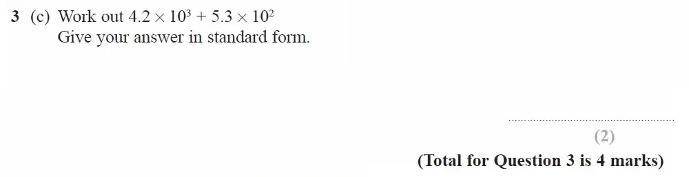 Question 03(c) - GCSE Edexcel Higher Maths Past Paper 3 (Calculator) - November 2021
