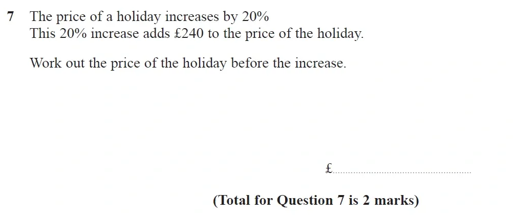 Question 07 - GCSE Edexcel Higher Maths Past Paper 1 (Non-Calculator) - June 2023