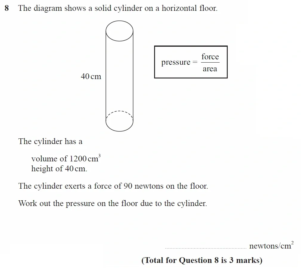Question 08 - GCSE Edexcel Higher Maths Past Paper 1 (Non-Calculator) - June 2023