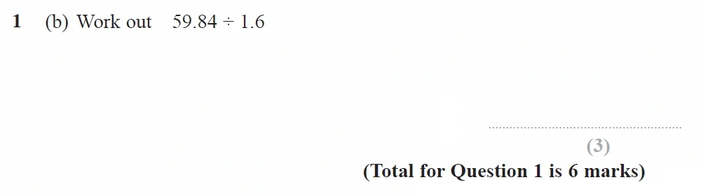 Question 01(b) - GCSE Edexcel Higher Maths Past Paper 1 (Non-Calculator) - November 2021