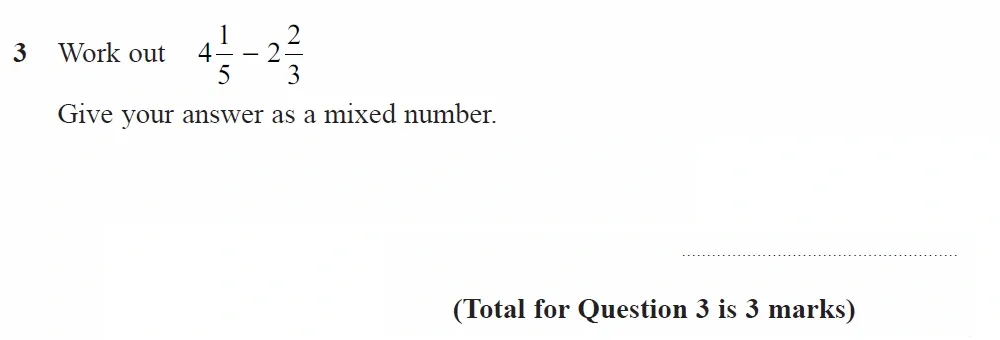 Question 03 - GCSE Edexcel Higher Maths Past Paper 1 (Non-Calculator) - November 2021