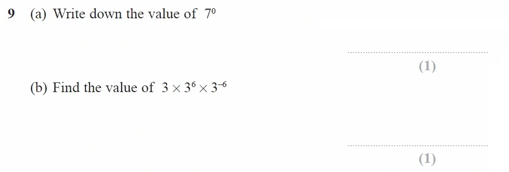 Question 09(a, b) - GCSE Edexcel Higher Maths Past Paper 1 (Non-Calculator) - November 2021