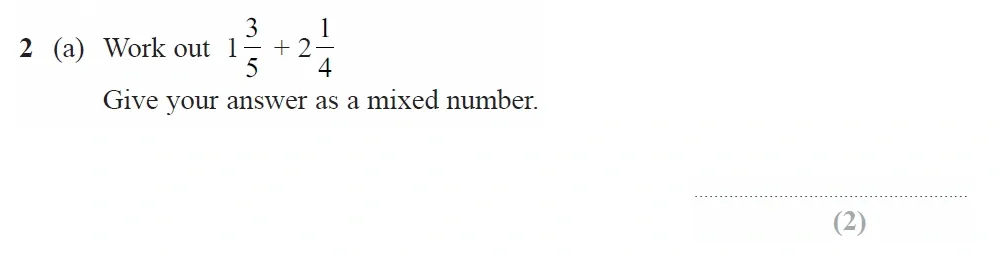 Question 02(a) - GCSE Edexcel Higher Maths Past Paper 1 (Non-Calculator) - November 2022