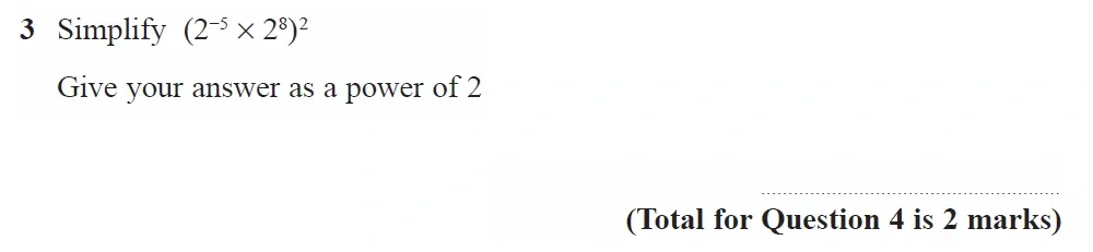 Question 03 - GCSE Edexcel Higher Maths Past Paper 1 (Non-Calculator) - November 2022