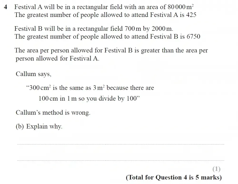 Question 04(b) - GCSE Edexcel Higher Maths Past Paper 2 (Calculator) - June 2022